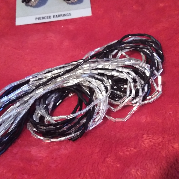 Vintage bohemian glass necklace/ matching earrings - Picture 6 of 7